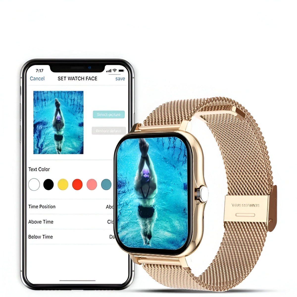 MEELANO Calico | Slankt og stilfuldt smartwatch Guld