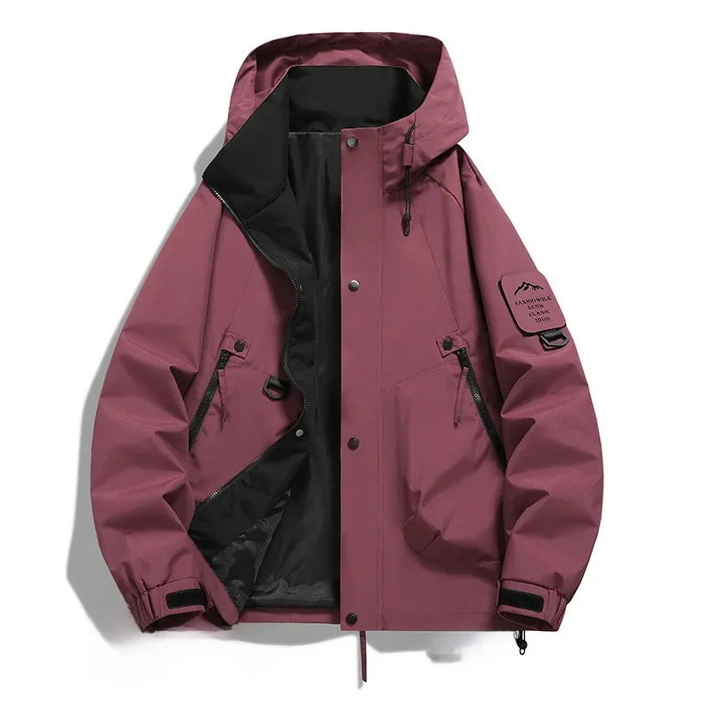 MEELANO Unisex Hoodie Skijakke Med Lange Ærmer Og Hætte Vinter Rød