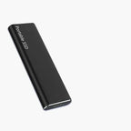 MEELANO Ekstern SSD 4TB med USB-C – Bærbar SSD med Aluminiumshus, Hurtig USB 3.1 Lagring, 4 Farver Sort