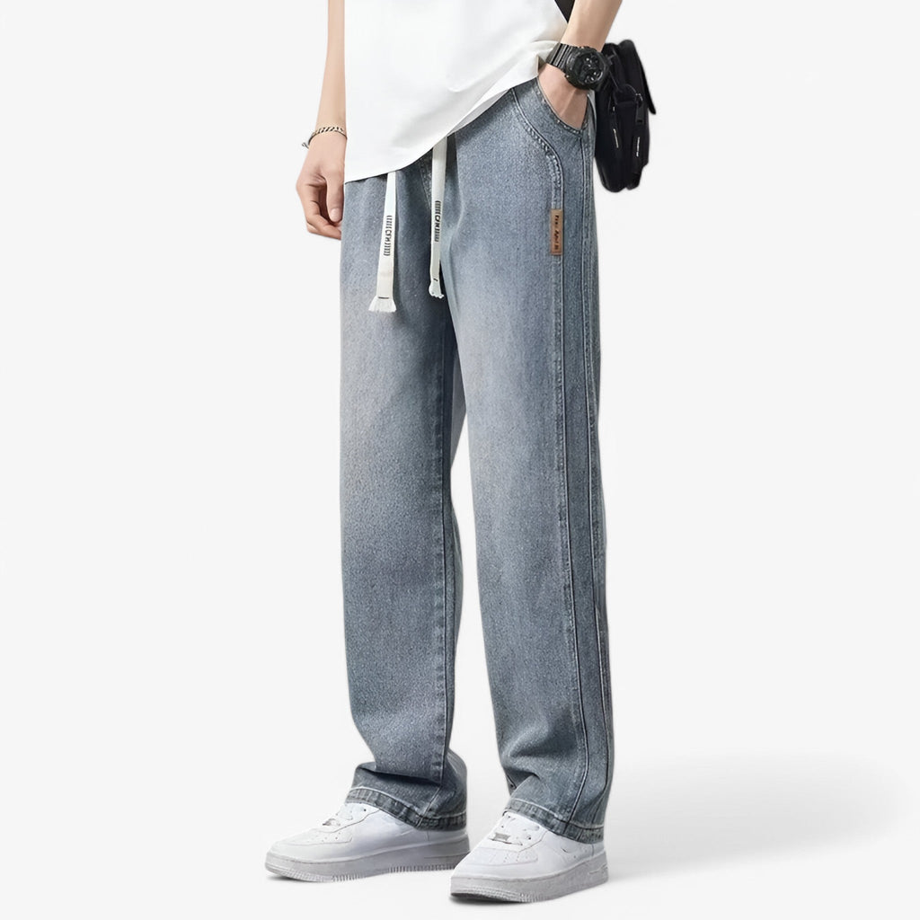MEELANO Roque | Herre Wide Leg Jeans med Brede Ben - Løse Cowboybukser & Wide Fit Denim