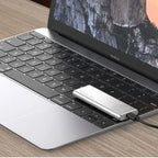 MEELANO Ekstern SSD 4TB med USB-C – Bærbar SSD med Aluminiumshus, Hurtig USB 3.1 Lagring, 4 Farver