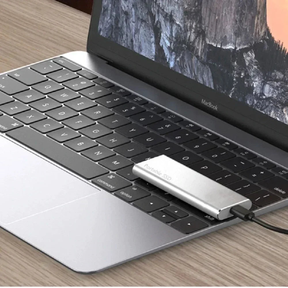 MEELANO Ekstern SSD 4TB med USB-C – Bærbar SSD med Aluminiumshus, Hurtig USB 3.1 Lagring, 4 Farver