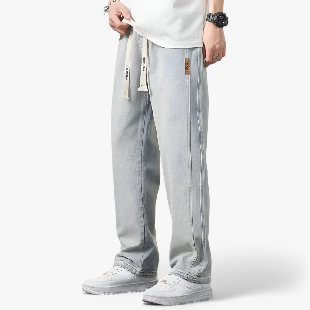 MEELANO Roque | Herre Wide Leg Jeans med Brede Ben - Løse Cowboybukser & Wide Fit Denim