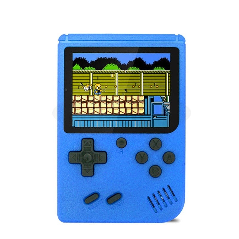 MEELANO Bærbar Retro Spilkonsol Med 400 Klassiske Spil Til Hjemmet Enkeltspiller Blå