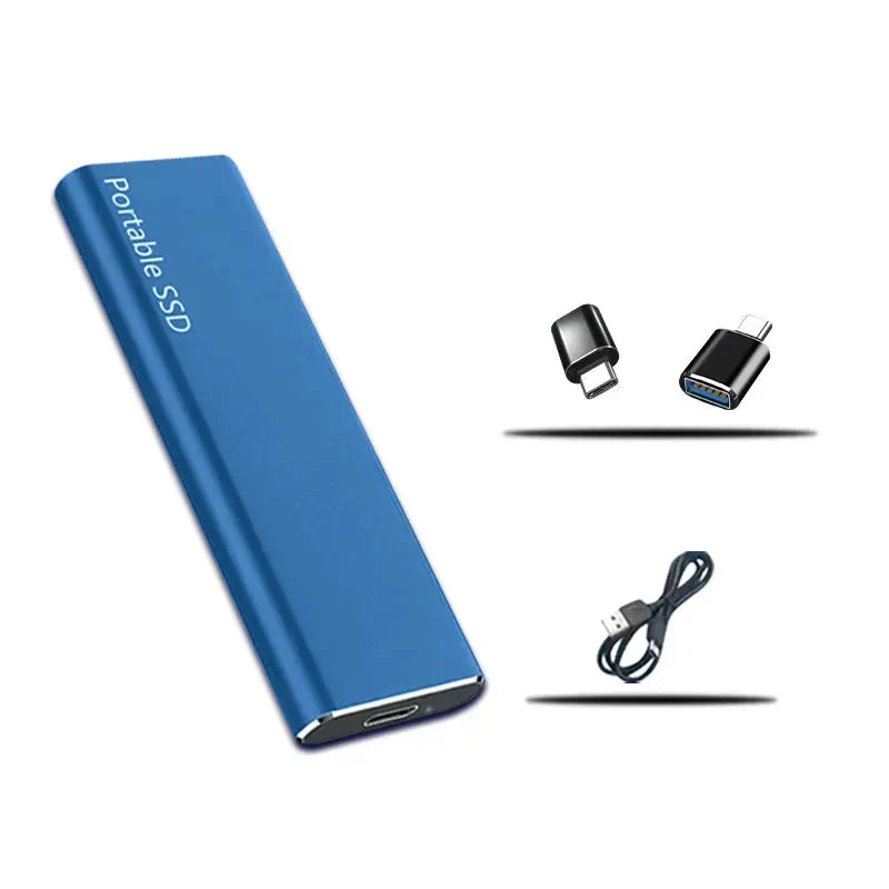 MEELANO Ekstern SSD 4TB med USB-C – Bærbar SSD med Aluminiumshus, Hurtig USB 3.1 Lagring, 4 Farver