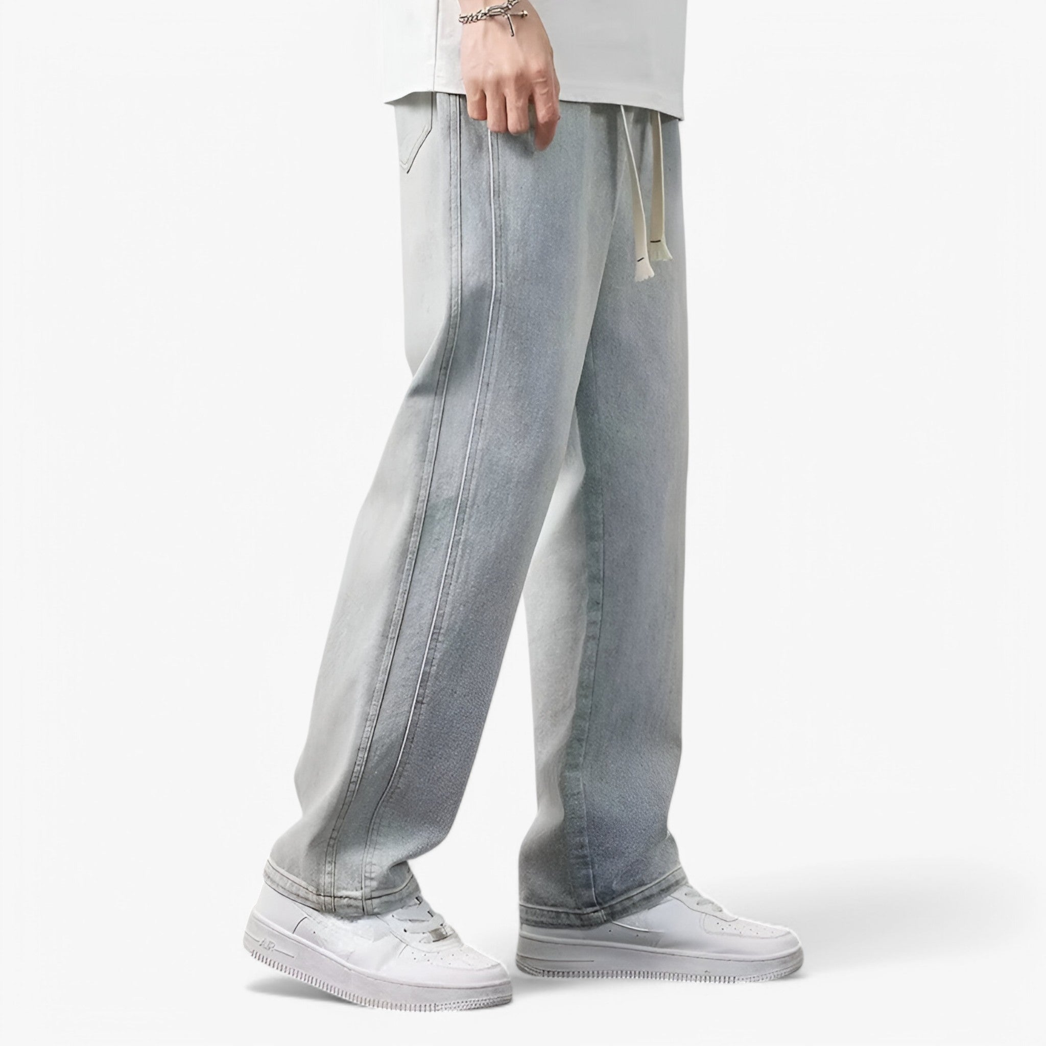 MEELANO Roque | Herre Wide Leg Jeans med Brede Ben - Løse Cowboybukser & Wide Fit Denim