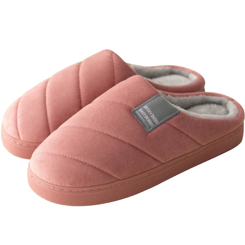 MEELANO Varme Indendørs Hjemmesko Unisex Slip On Komfort Og Hygge Rød