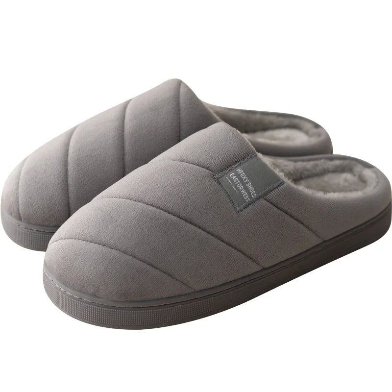 MEELANO Varme Indendørs Hjemmesko Unisex Slip On Komfort Og Hygge Grå