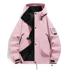 MEELANO Unisex Hoodie Skijakke Med Lange Ærmer Og Hætte Vinter Pink