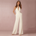 MEELANO Dame Lang Jumpsuit Til Hverdag Og Fest Hvid