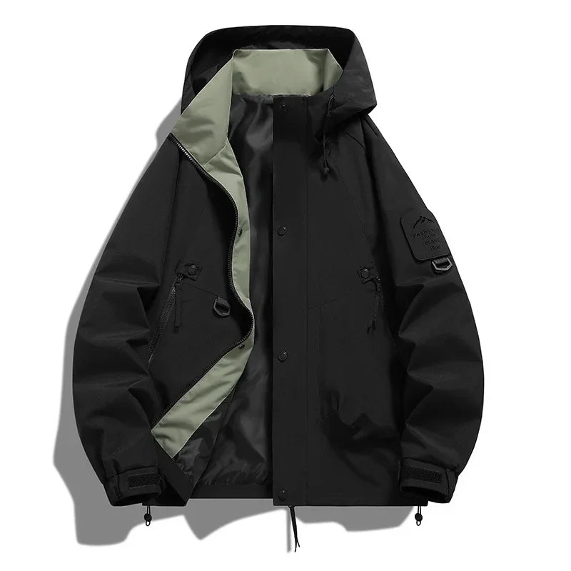 MEELANO Unisex Hoodie Skijakke Med Lange Ærmer Og Hætte Vinter Sort