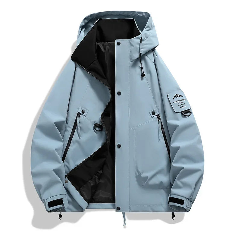 MEELANO Unisex Hoodie Skijakke Med Lange Ærmer Og Hætte Vinter Blå