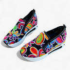 Roque | Dame Broderede Sko - Elegante & Komfortable Loafers med Blomsterbroderi