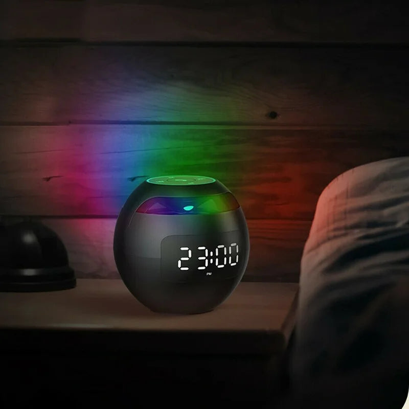 MEELANO Bluetooth Vækkeur Med LED Lysshow Og Indbygget Højttaler
