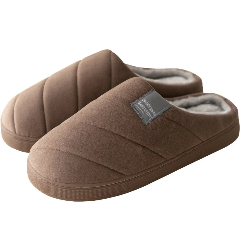 MEELANO Varme Indendørs Hjemmesko Unisex Slip On Komfort Og Hygge Brun