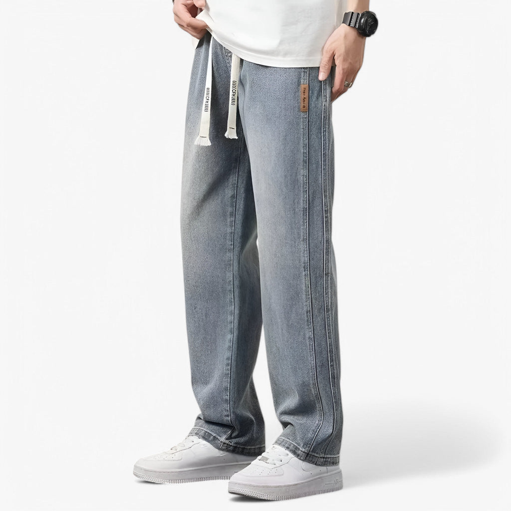 MEELANO Roque | Herre Wide Leg Jeans med Brede Ben - Løse Cowboybukser & Wide Fit Denim