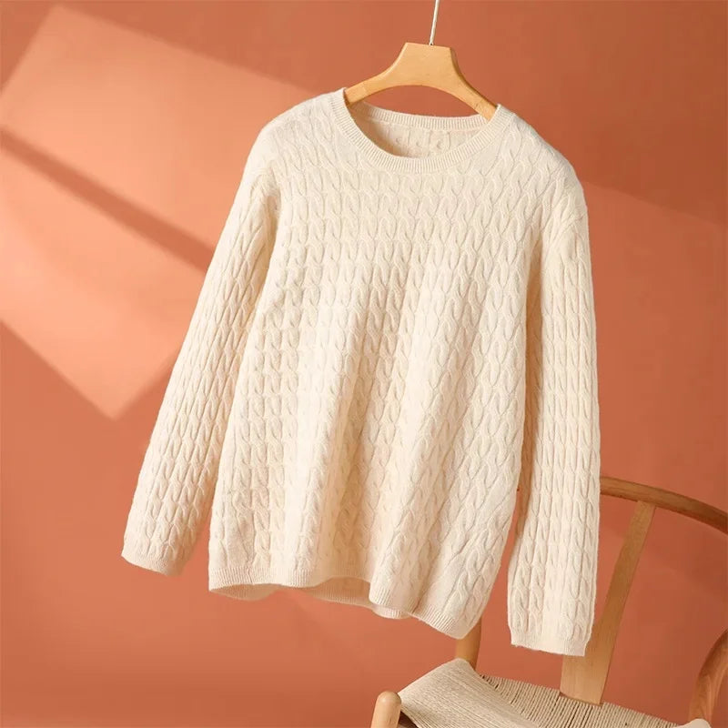 Pamelo | Dame Struktureret Sweater - Langærmet Striktrøje