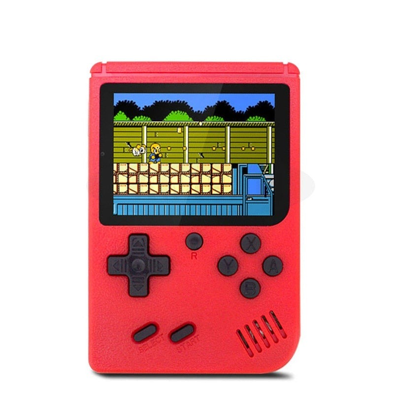 MEELANO Bærbar Retro Spilkonsol Med 400 Klassiske Spil Til Hjemmet Enkeltspiller Rød