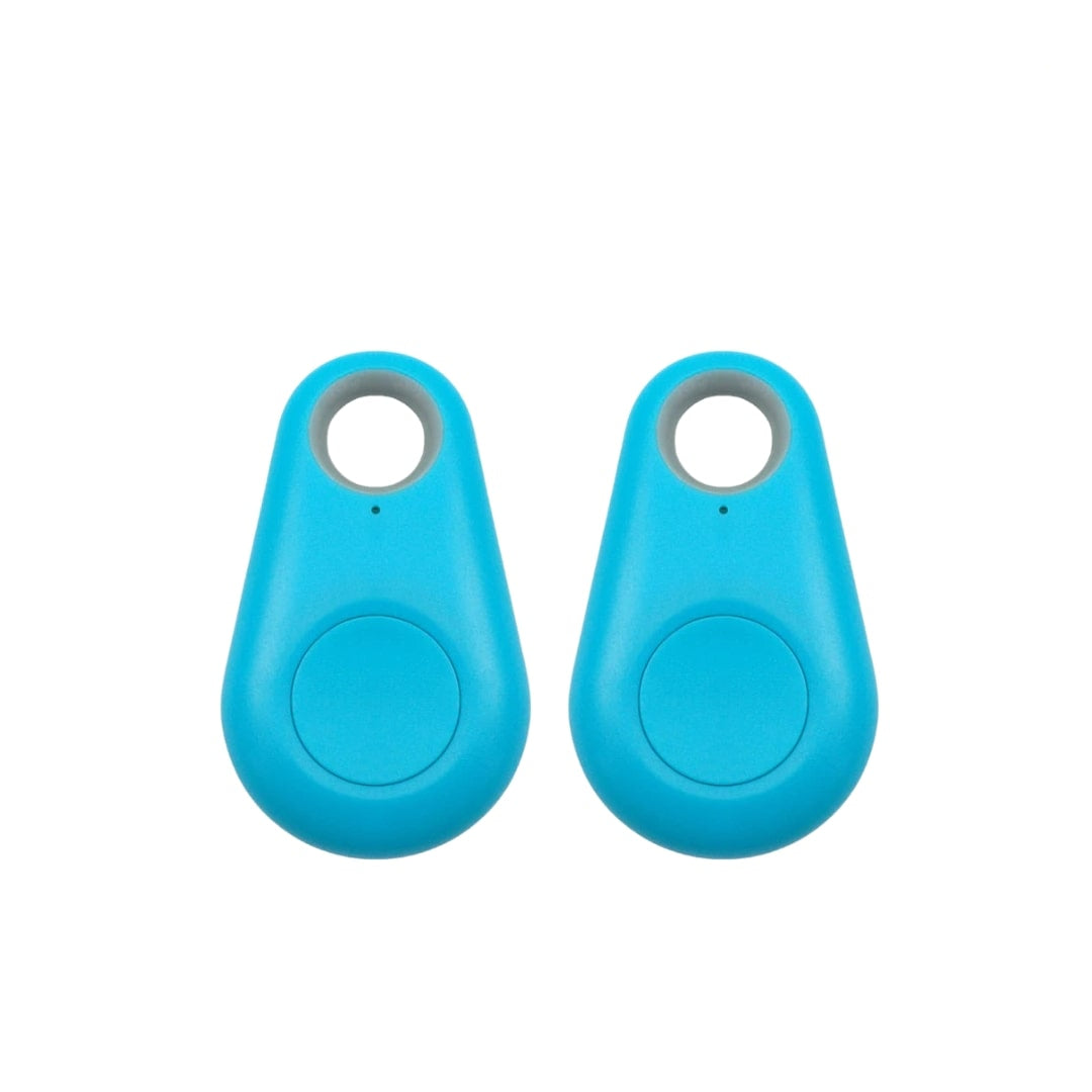 MEELANO Mini GPS Tracker med Realtids Live Sporing & SOS-Knap - Lille Vandtæt Sporingsenhed til Børn, Kæledyr, Tasker & Bil Blå 1+1 GRATIS