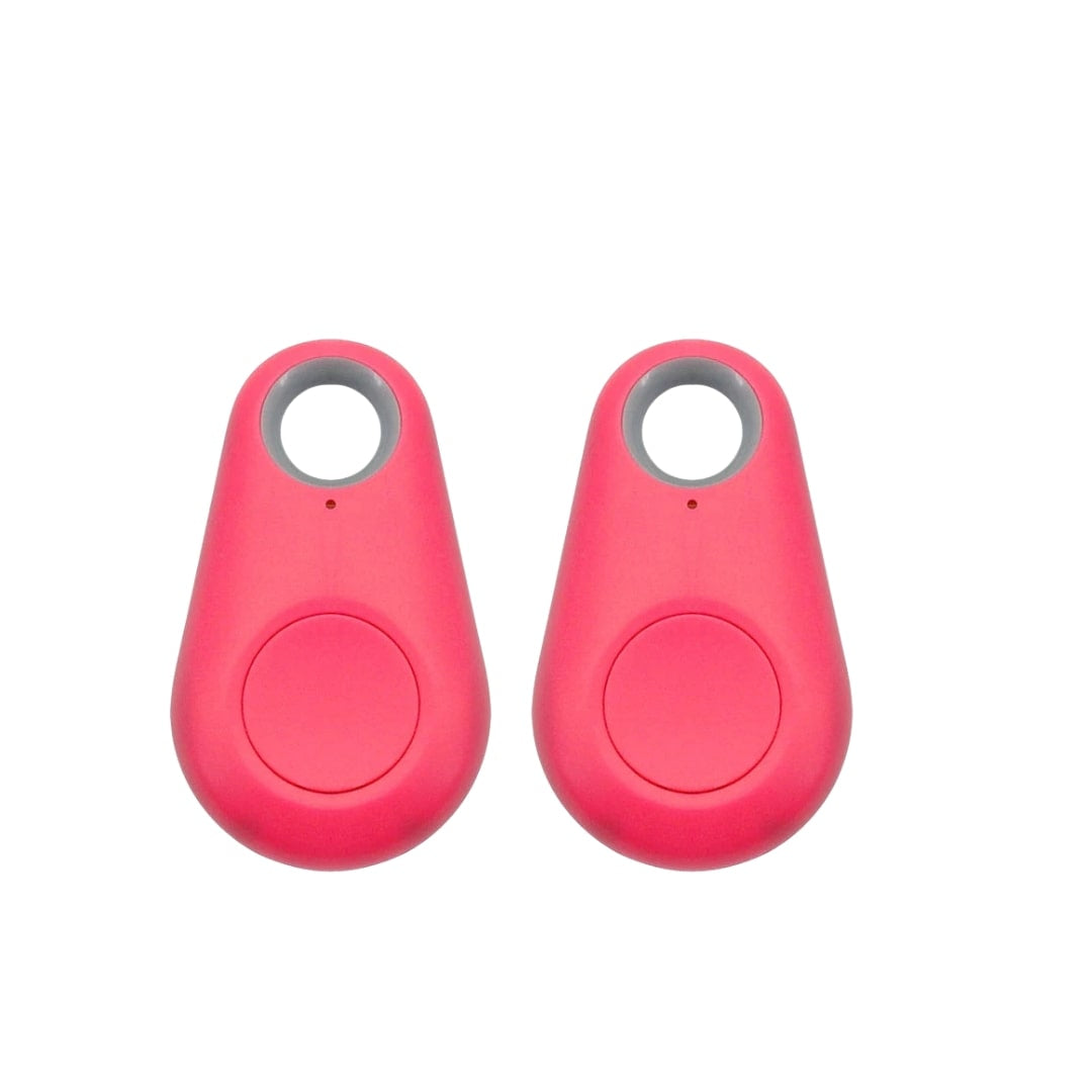 MEELANO Mini GPS Tracker med Realtids Live Sporing & SOS-Knap - Lille Vandtæt Sporingsenhed til Børn, Kæledyr, Tasker & Bil Rosa 1+1 GRATIS
