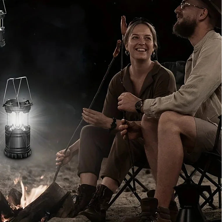 MEELANO Sammenklappelig campinglygte - Bærbar LED-teltlampe til nødsituationer