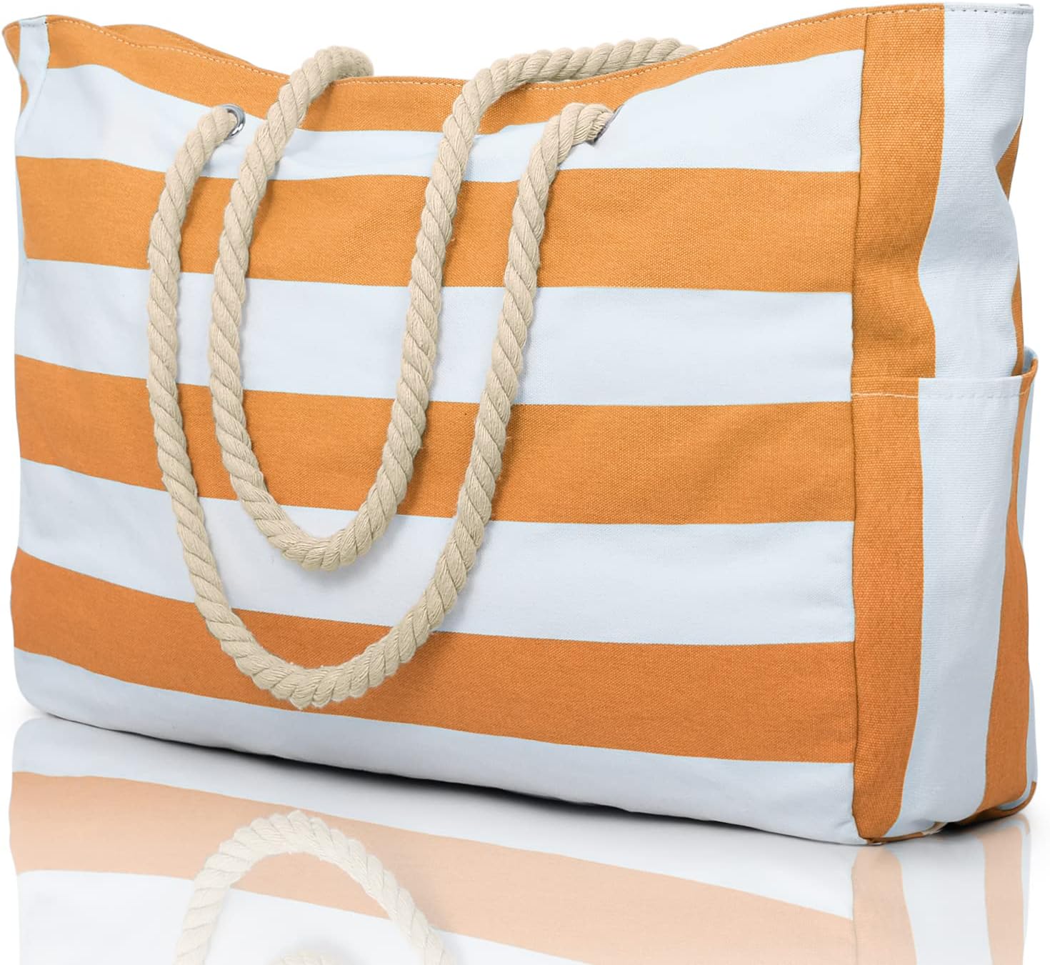 MEELANO Vandtæt Overdimensioneret Strandtaske med Lommer 600D Polyester Orange