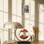 MEELANO Sandbillede LED Lampe – Dæmpbar 3D Sandkunst Natlampe med 3 Lysfarver, Dekoration til Bord, 4 Sandfarver