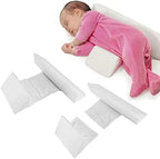 MEELANO Baby Sideliggekile – Trekantet Positioneringskile med Justerbar Bredde – Memoryfoam, Åndbar & Vaskbar – 0-12 Måneder (Under Opsyn)