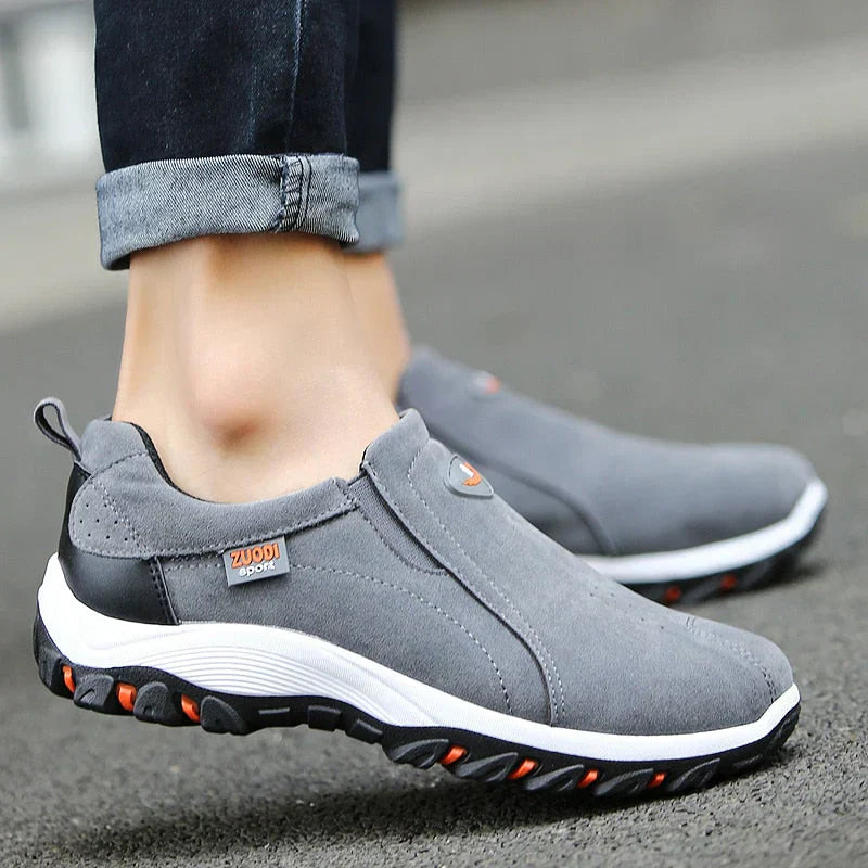 MEELANO River Sporty Slip On Sneakers Mænd Åndbart Mesh Sorte 42 46