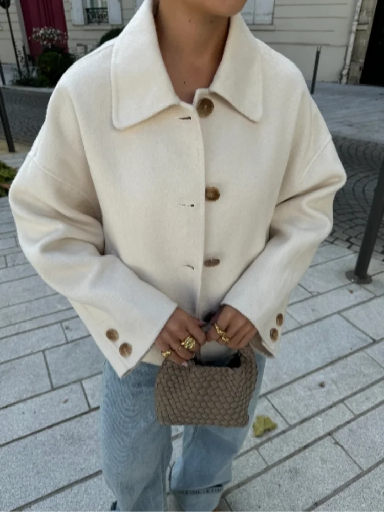 MEELANO Marianne | Dame Oversized Cropped Jakke - Kort & Rummelig Overgangsjakke