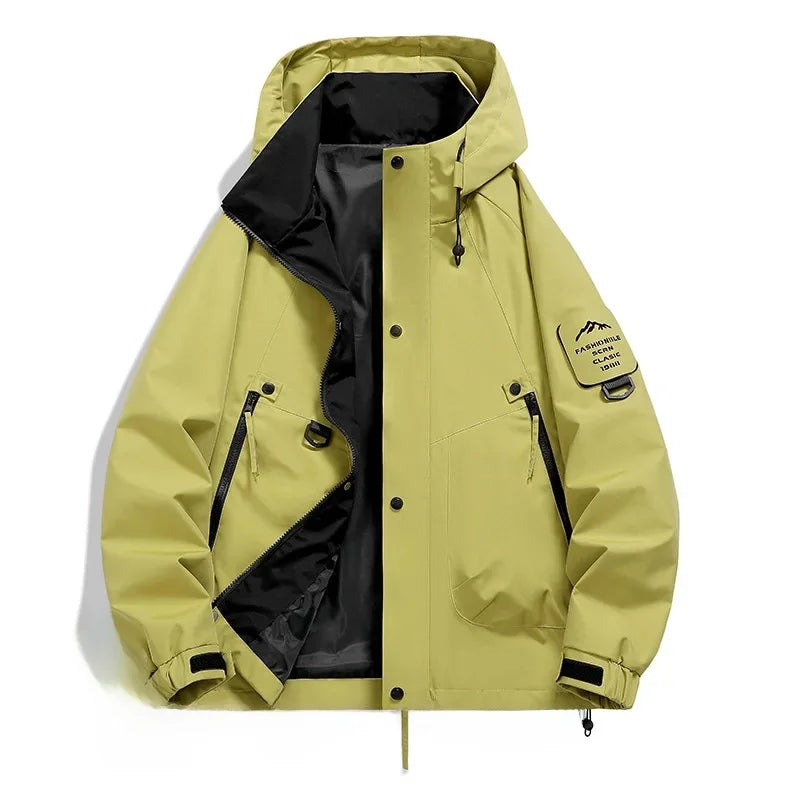 MEELANO Unisex Hoodie Skijakke Med Lange Ærmer Og Hætte Vinter Gul