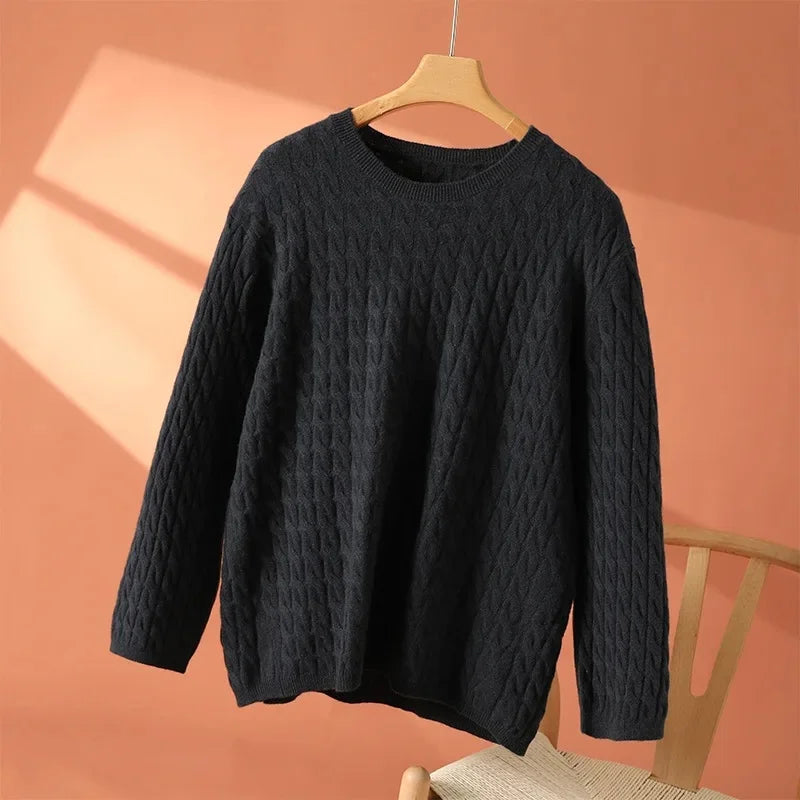 Pamelo | Dame Struktureret Sweater - Langærmet Striktrøje