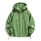 MEELANO Herre Skijakke Med Hætte Vindtæt Og Varm Til Vinteren Grøn