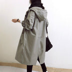 MEELANO Vandtæt Regnfrakke Til Damer Alle Vejrforhold Udendørs Grå