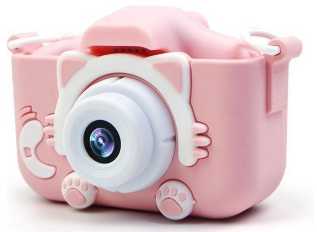 MEELANO ToyCam HD – Digitalkamera til Børn 1080p med Foto & Video, Stødsikkert Cover, inkl. 16GB Kort, Pink eller Blå