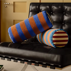 MEELANO Cylindrisk Pude Med Fem Stribede Designs Til Komfort Og Sjov