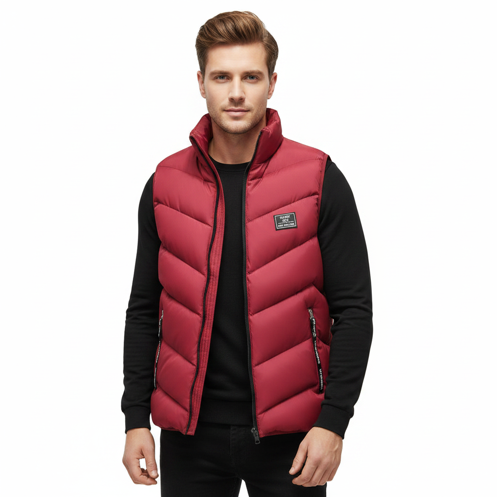 MEELANO Wilshire | Herre Vatteret Puffer Vest - Ærmeløs Letvægts Dynejakke