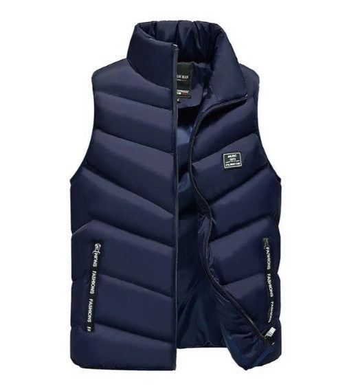MEELANO Wilshire | Herre Vatteret Puffer Vest - Ærmeløs Letvægts Dynejakke Marineblå