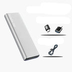 MEELANO Ekstern SSD 4TB med USB-C – Bærbar SSD med Aluminiumshus, Hurtig USB 3.1 Lagring, 4 Farver Sølv
