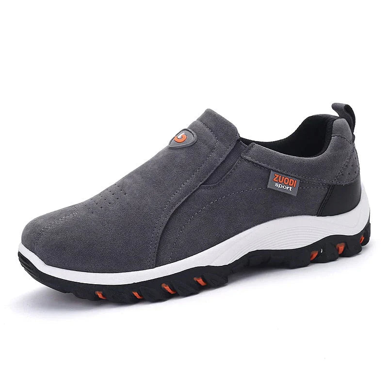 MEELANO River Sporty Slip On Sneakers Mænd Åndbart Mesh Sorte 42 46 Grå