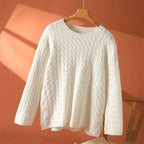 Pamelo | Dame Struktureret Sweater - Langærmet Striktrøje