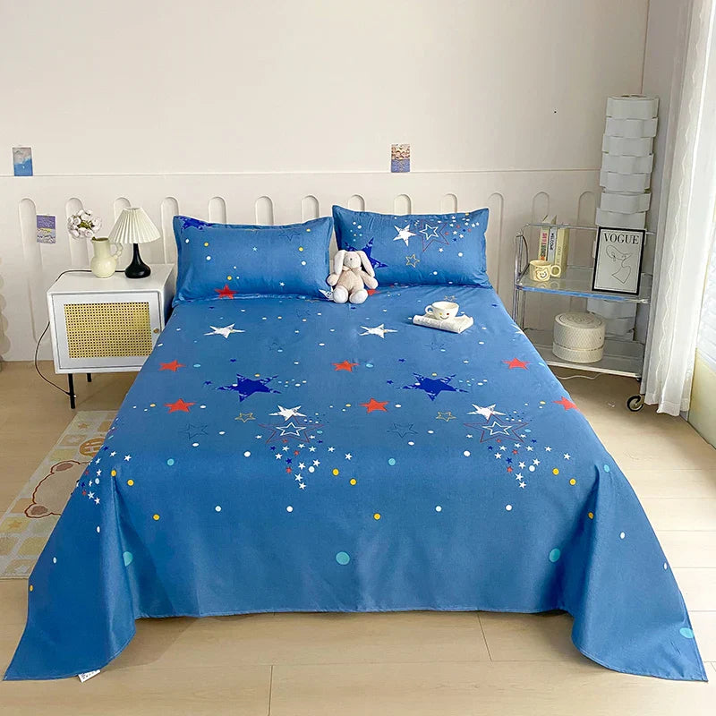 MEELANO Bomuld Dynebetræk Med Printdesign Frisk Søvn Til Sengen Blå