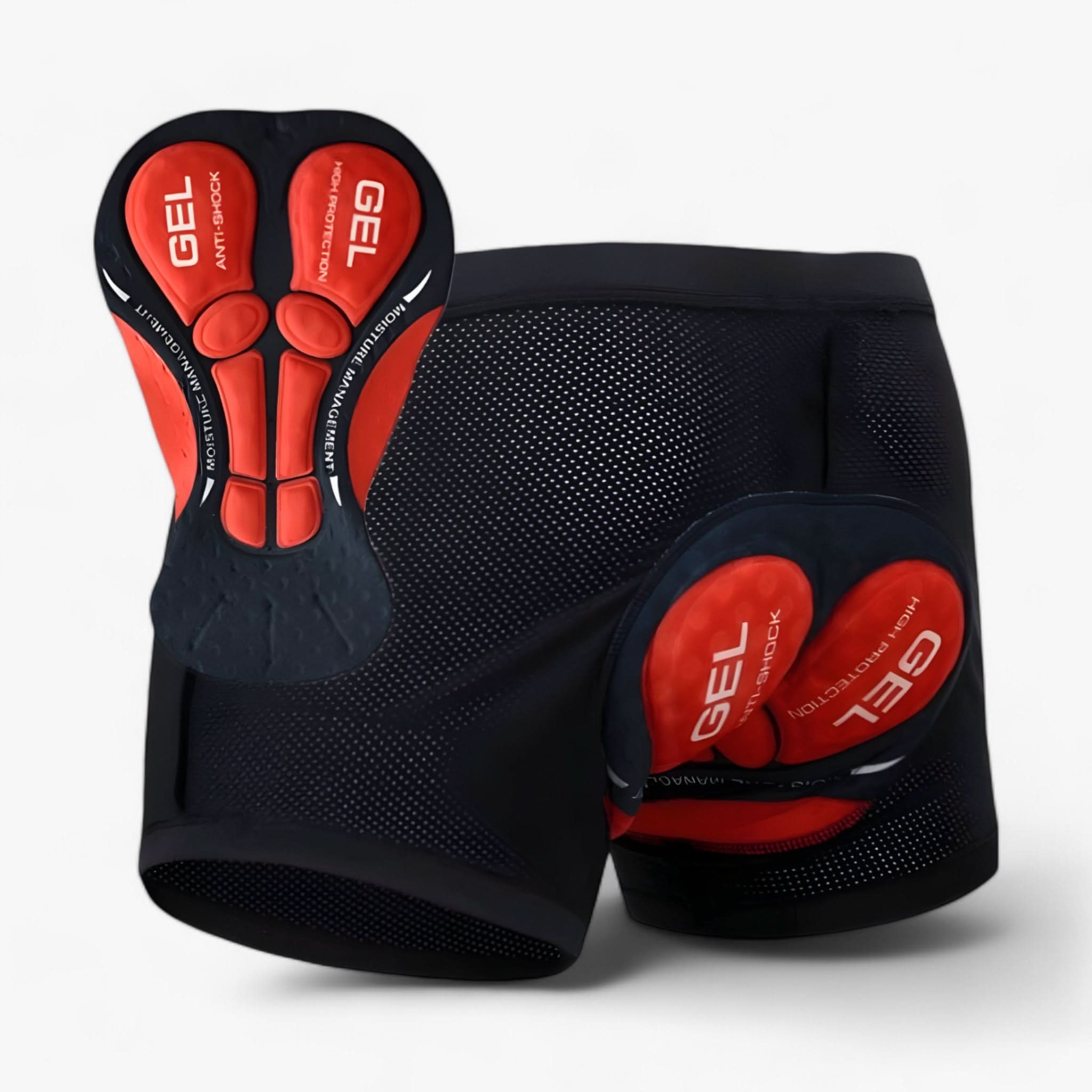 MEELANO Motorcykelshorts Polstrede Med 5D Gelpolstret Design Til Komfort Rød