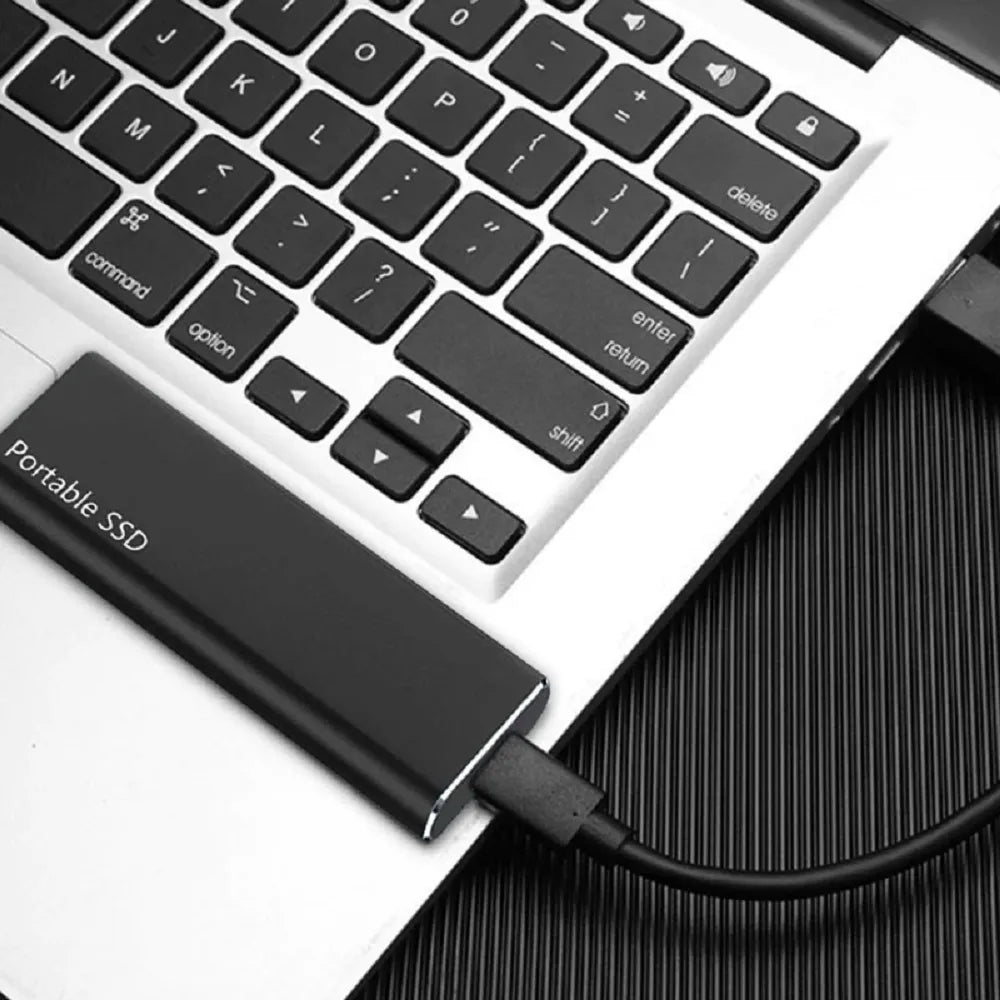 MEELANO Ekstern SSD 4TB med USB-C – Bærbar SSD med Aluminiumshus, Hurtig USB 3.1 Lagring, 4 Farver