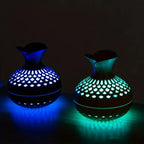 MEELANO SerenityMist Aroma Diffuser – Moderne LED Duftforstøver med 300 ml Tank & Blomsterdesign