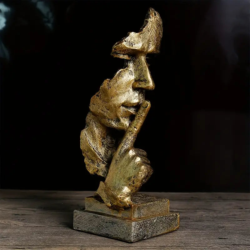 MEELANO SerenitySculpt Abstrakt Tænker Statue – Harpiks Dekoration til Hjem & Kontor