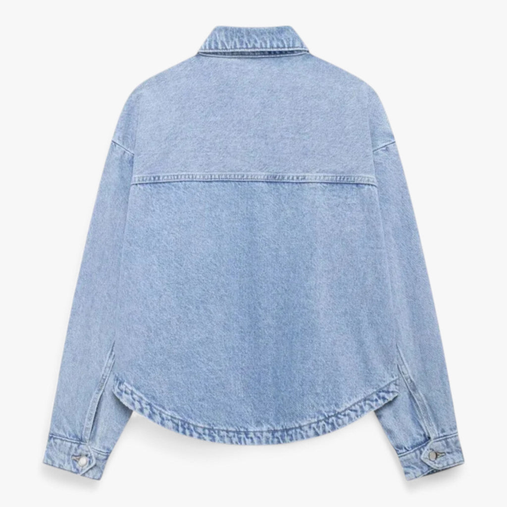 MEELANO Let Denimjakke Til Kvinder Åndbar Overgangsjakke Til Hverdag