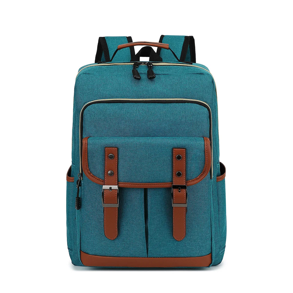 MEELANO Unisex Vintage Vandtæt Rygsæk Stor Ergonomisk Til Rejser Påfugleblå
