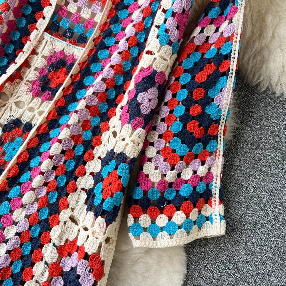 MEELANO Farverig Strikket Cardigan Stilfuld Komfortabel Og Varm