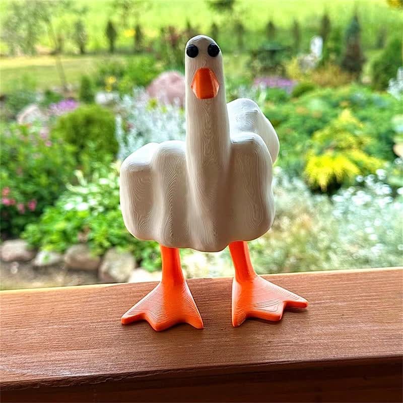 MEELANO Sjove Langefinger-Andestatuer af Harpiks – Legende Humor til Dit Hjem